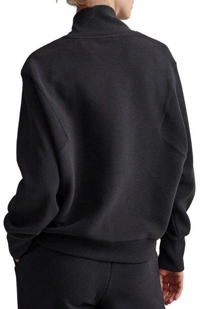 Shop Varley Alia Zip Sweatshirt In Black