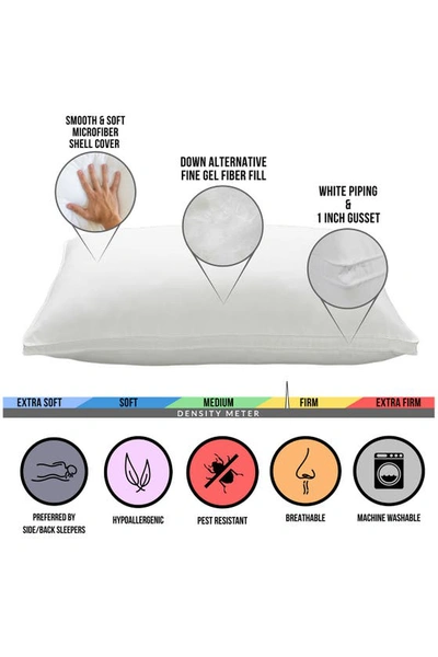 Ella Jayne Home Overstuffed Luxury Plush Med/firm Gel Filled Side/back Sleeper Pillow In White