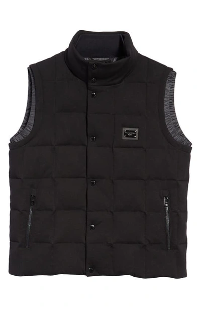 Shop Dolce & Gabbana Logo Plaque Quilted Vest In Black