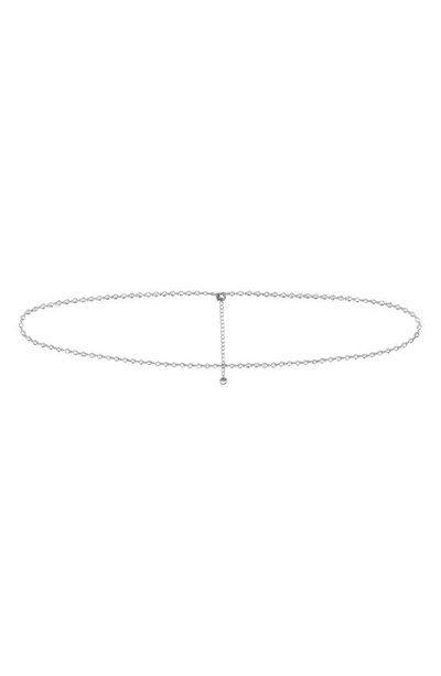 Shop Lili Claspe Cici Belly Chain In Rhodium