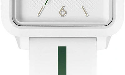 Shop Lacoste Studio Silicone Strap Watch, 36mm In White