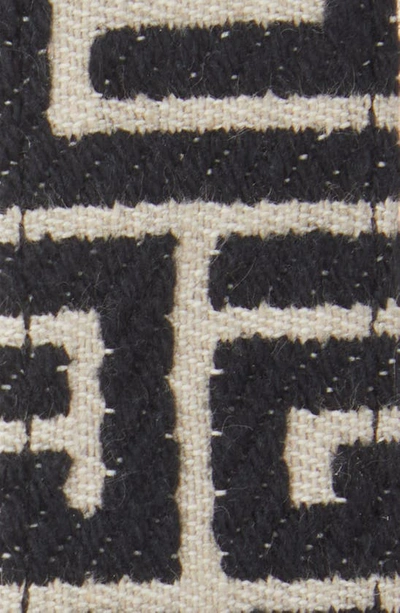 Shop Balmain Monogram Buckle Belt In Ivory/ Black