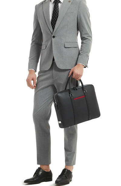 Shop Maverick & Co. Manhattan Deluxe Leather Briefcase In Black