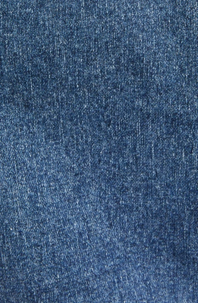 Shop Chloé Crop Three-quarter Sleeve Denim Jacket In Dusky Blue