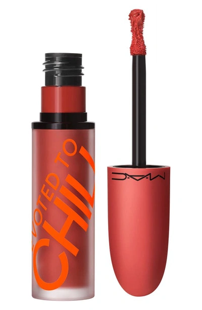 Shop Mac Cosmetics Powder Kiss Liquid Lipcolour In Devoted To Chili
