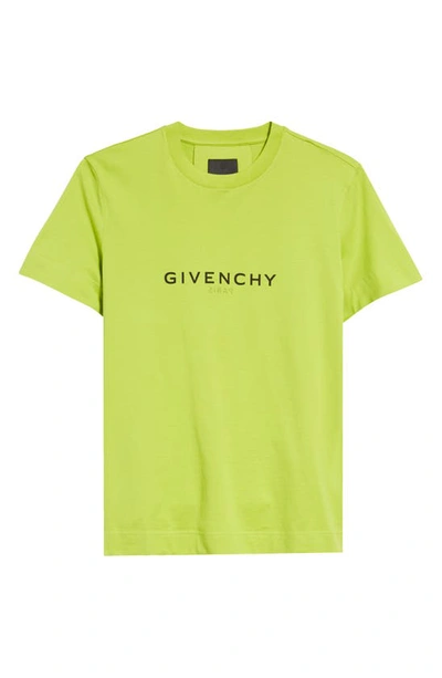 Givenchy Slim Fit Reverse Print T Shirt In Green | ModeSens