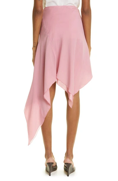 Shop Knwls Cyclo Asymmetric Stretch Silk Skirt In Acid Pink