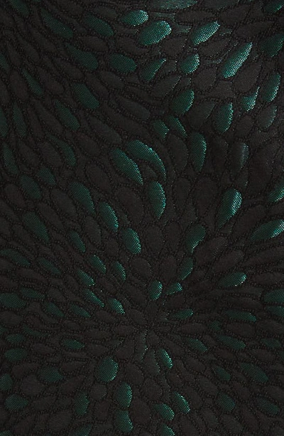 Shop Shani Jacquard Sheath Cocktail Dress In Black/ Green