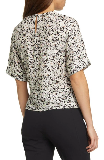 Shop Ted Baker Chevy Floral Side Tie Top In Nude Pink