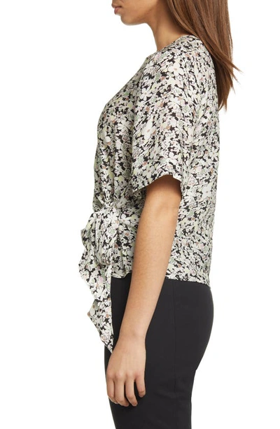 Shop Ted Baker Chevy Floral Side Tie Top In Nude Pink