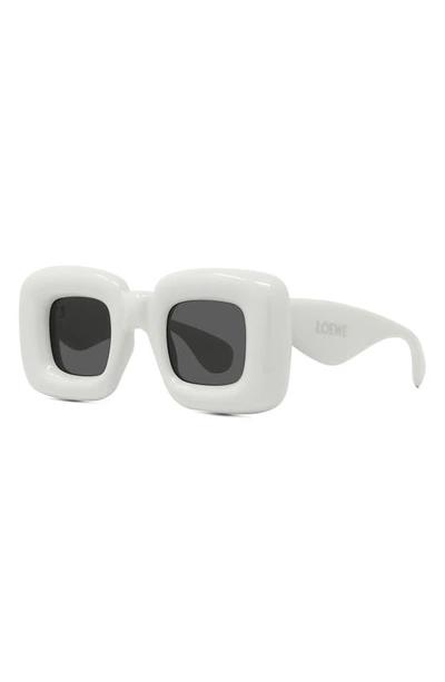 Shop Loewe Injected 41mm Square Sunglasses In Grey/ Smoke