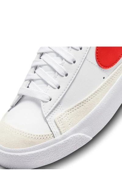 Shop Nike Kids' Blazer Mid '77 Vintage Sneaker In White/ Picante Red