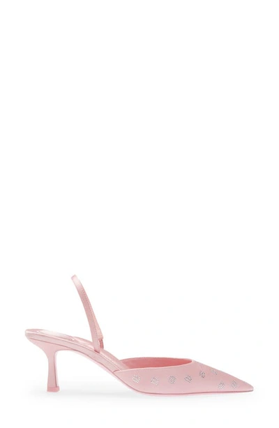 Shop Alexander Wang Delphine Logo Slingback Pump In Prism Pink