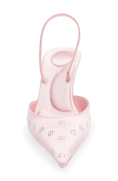 Shop Alexander Wang Delphine Logo Slingback Pump In Prism Pink