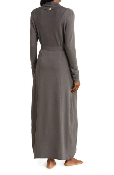 Shop Lunya Stretch Pima Cotton & Modal Robe In Meditative Grey