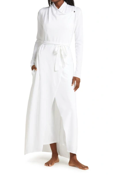 Shop Lunya Stretch Pima Cotton & Modal Robe In Sincere White