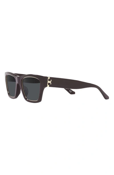 Shop Tory Burch 53mm Rectangular Sunglasses In Grey