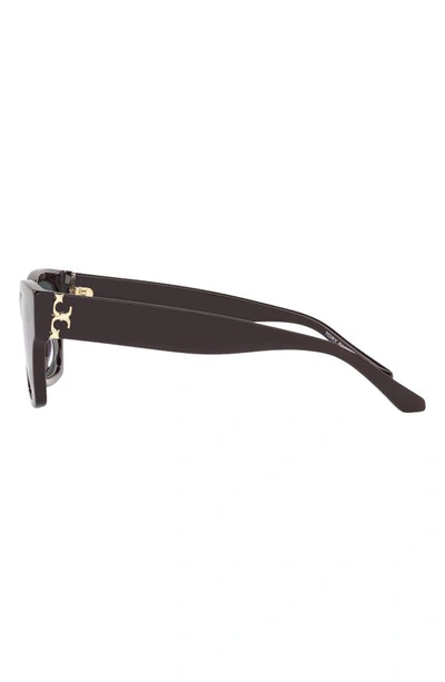 Shop Tory Burch 53mm Rectangular Sunglasses In Grey