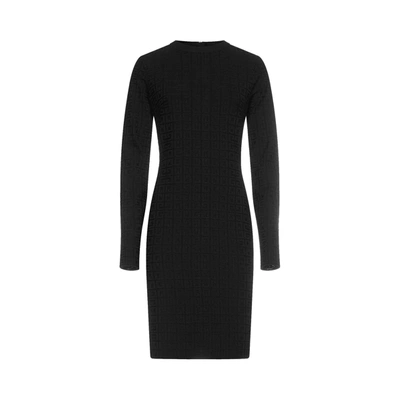 Shop Givenchy Logo Jaquard Dress In Black