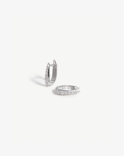 Shop Missoma Claw Huggies Sterling Silver/pavé