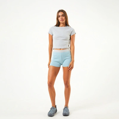 Shop Afends Recycled Knit Bike Shorts In Colour-blue