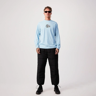 Shop Afends Recycled Long Sleeve Graphic T-shirt In Colour-blue