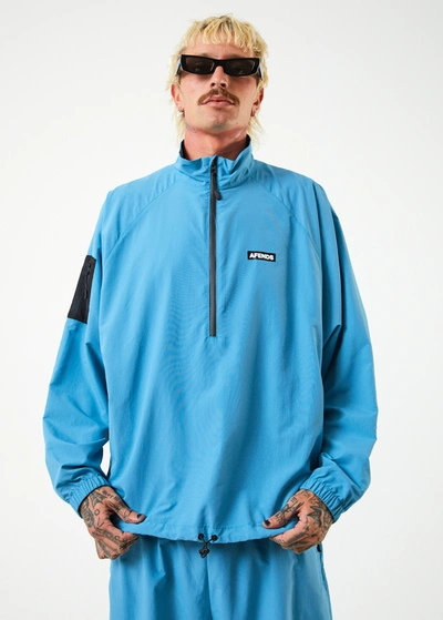 Shop Afends Recycled Spray Jacket In Colour-blue