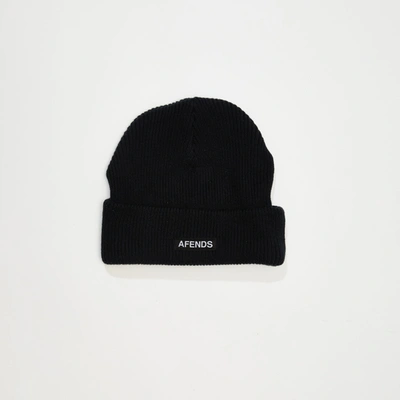 Shop Afends Recycled Knit Beanie In Black