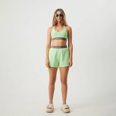 Shop Afends Hemp Sweat Shorts In Green