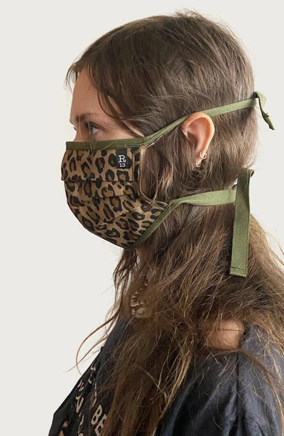Shop R13 Leopard Face Mask In Surplus Leopard