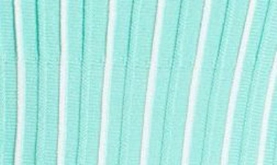 Shop Ming Wang Stripe A-line Midi Sweater Dress In Seaspray/ White