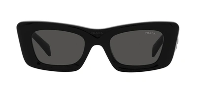 Shop Prada Pr 13zs 1ab5s0 Cat Eye Sunglasses In Grey