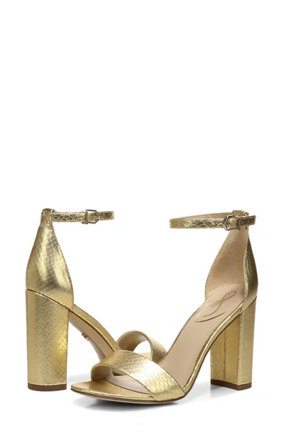 Shop Sam Edelman Yaro Ankle Strap Sandal In Gold