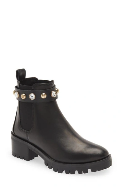 Shop Karl Lagerfeld Porshay Lug Sole Bootie In Black