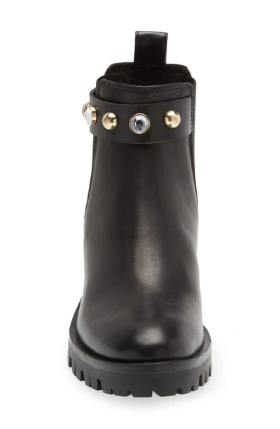 Shop Karl Lagerfeld Porshay Lug Sole Bootie In Black