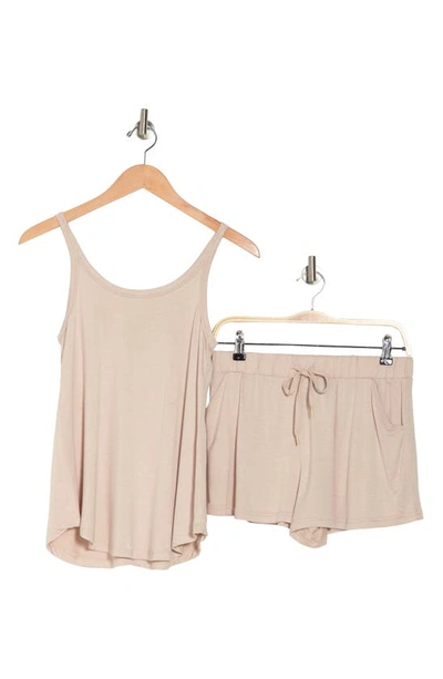 Shop Honeydew Intimates Next Level Tank & Drawstring Shorts Pajamas In Calm