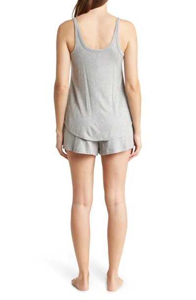 Honeydew Intimates Honeydew Next Level Tank & Drawstring Shorts Pajamas In Heather Grey