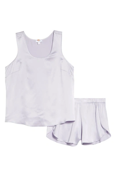 Shop Lunya Washable Silk Short Pajamas In Crescent Lavender