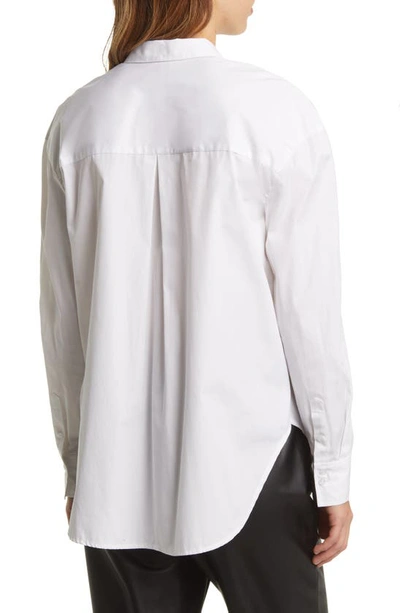 Shop Nordstrom Oversize Cotton Poplin Button-up Shirt In White