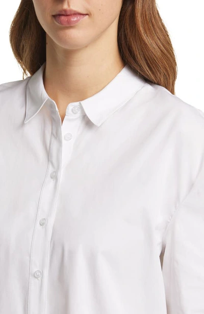 Shop Nordstrom Oversize Cotton Poplin Button-up Shirt In White