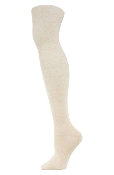 Memoi Angora Blend Tights In Oatmeal