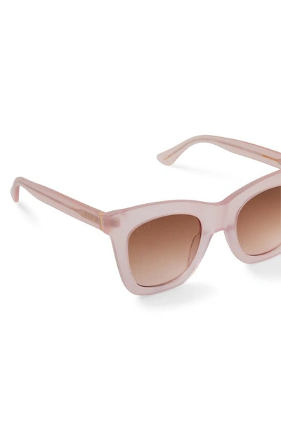 Diff Kaia 50mm Square Sunglasses In Rose Tea Pink