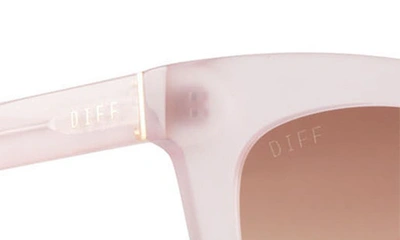 Diff Kaia 50mm Square Sunglasses In Rose Tea Pink