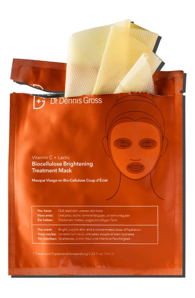 Shop Dr Dennis Gross Skincare Vitamin C Lactic Biocellulose Brightening Treatment Mask, 1 Count