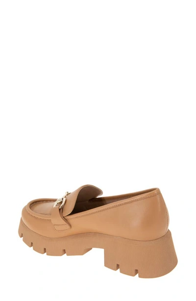 Shop Bcbgeneration Raylin Lug Sole Loafer In Tan