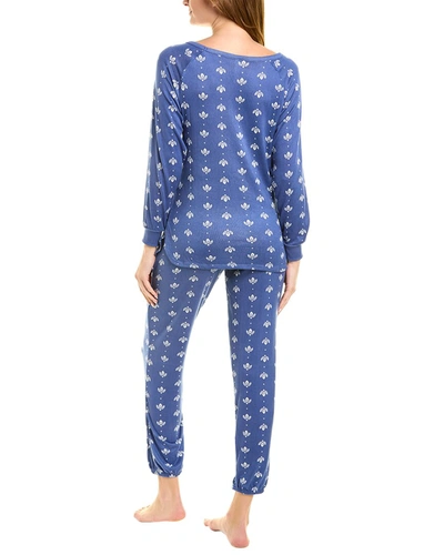 Shop Flora Nikrooz 2pc Dreamy Sweater Pajama Set In Blue