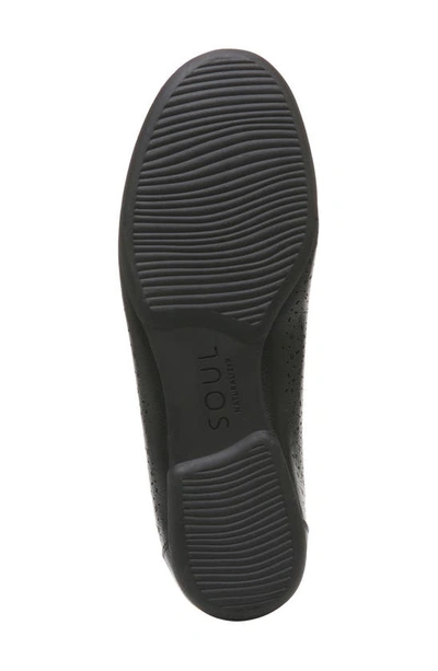 Natural Soul Magical Skimmer Flat In Black Smooth Synthetic