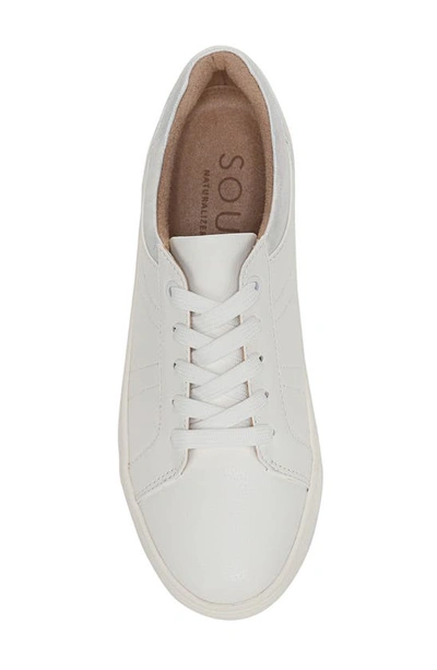 Shop Natural Soul Neela Oxford Sneaker In Silver Smooth Synthetic