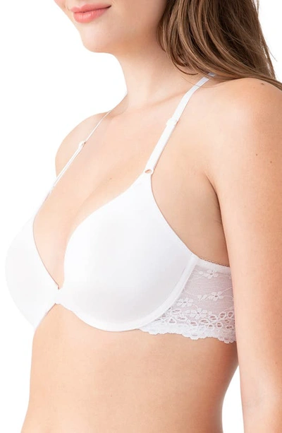 B.tempt'd By Wacoal Front Close Underwire Racerback Bra In White