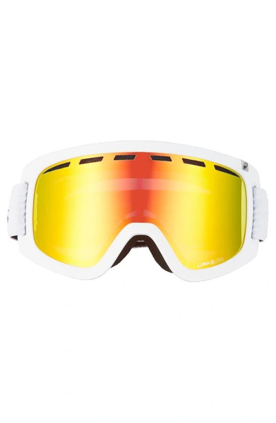 Shop Dragon D1 Otg Snow Goggles With Bonus Lens In White/ Redion Pinkon